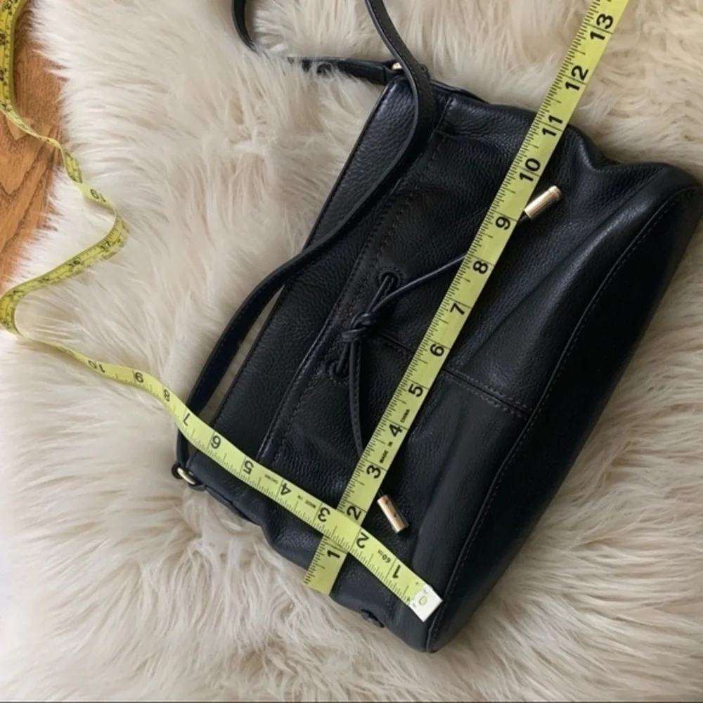 Cole Haan black leather crossbody‎ purse bag